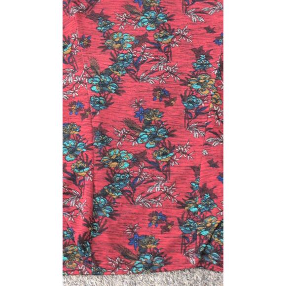 Free People Dock Street Red Floral Ruffle Stretch Top – Size XS - Picture 3 of 6